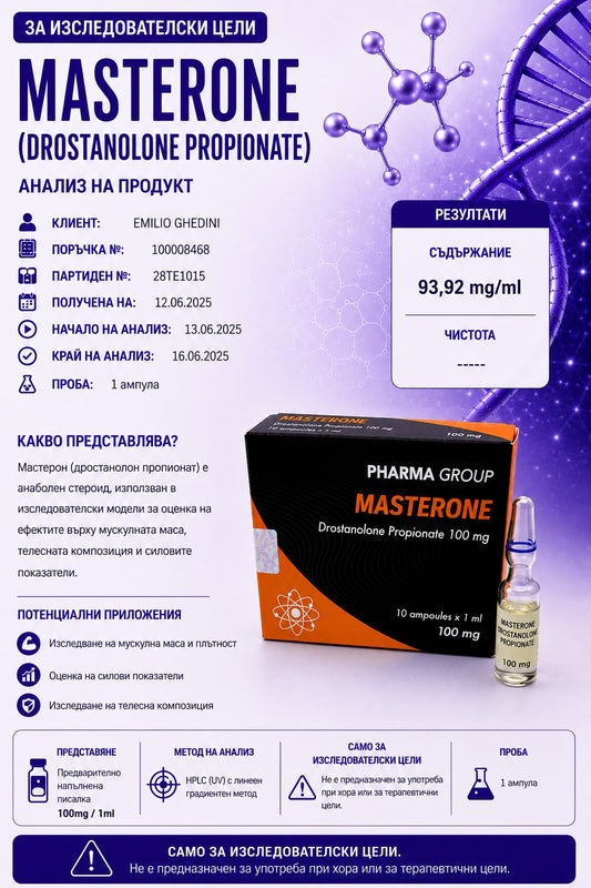 Pharma Group- MASTERONE 10amp x 100mg
