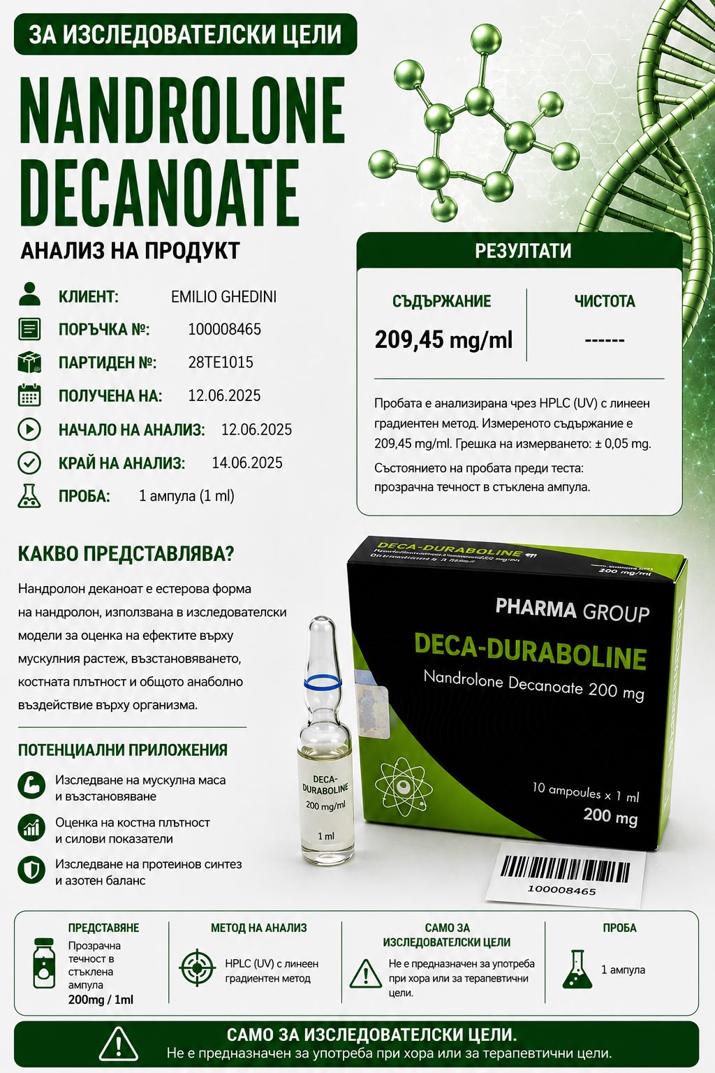 DECA-DURABOLINE 10amp x 200mg
